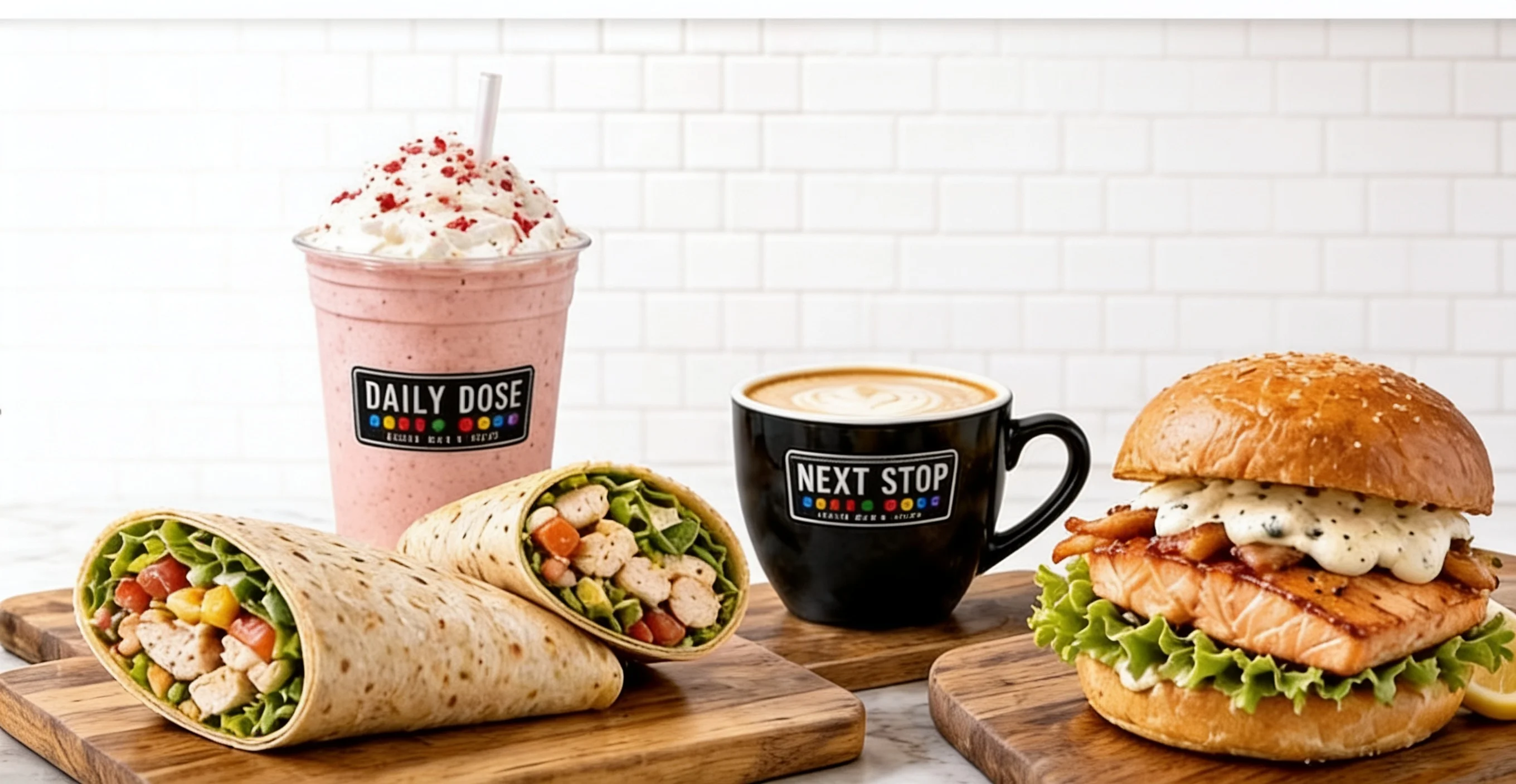 Daily Dose wraps, coffee and a salmon sandwich